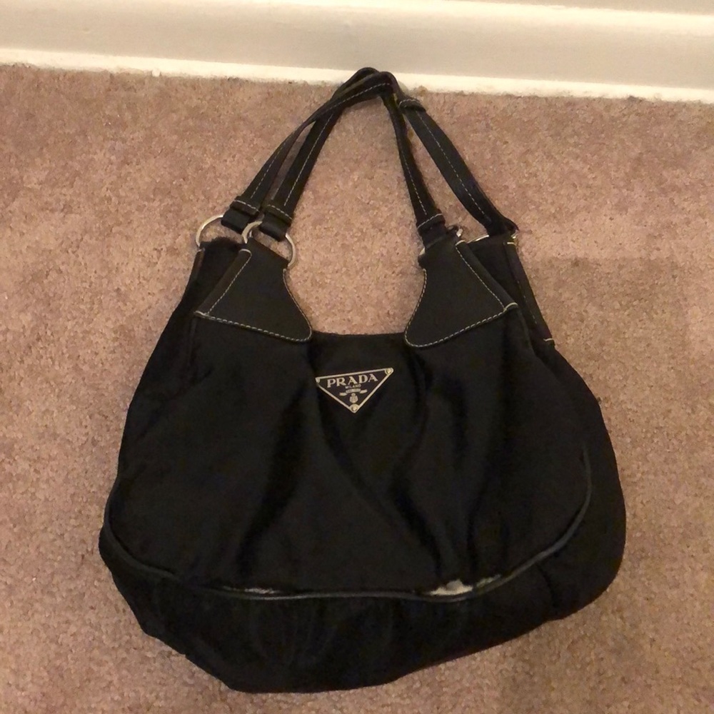 Prada nylon and leather bag